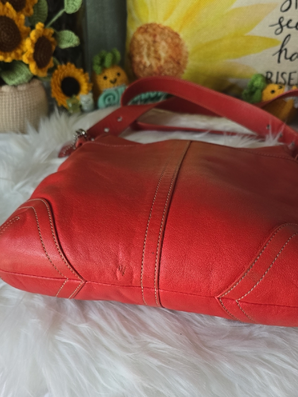 Coach Soho y2k G3S -8480 Orangy RED  Vintage Messenger Style Crossbody - Picture 15 of 16